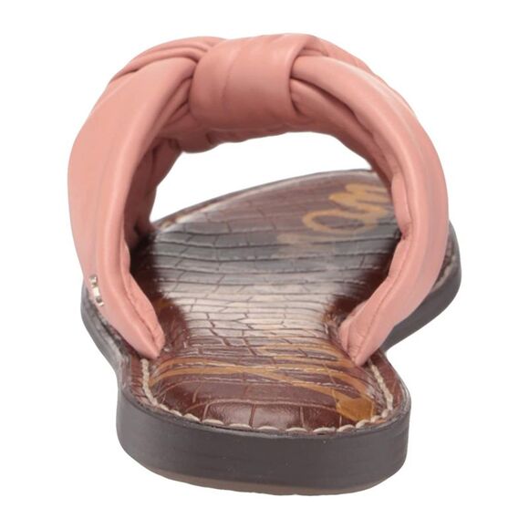 NWT SAM EDELMAN Womens Pink Croc Garson Slip On Leather Slide Sandals 8.5 M - Picture 2 of 5